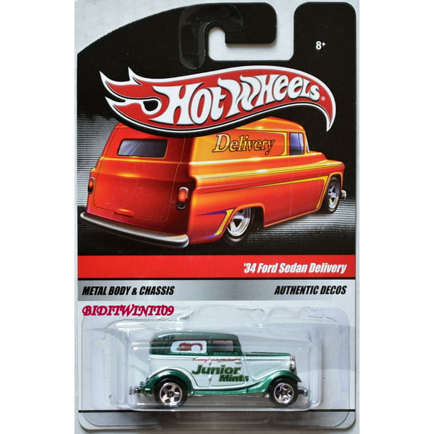 Hot Wheels Sweet Rides Green/White Junior Mints '34 Ford Sedan Delivery